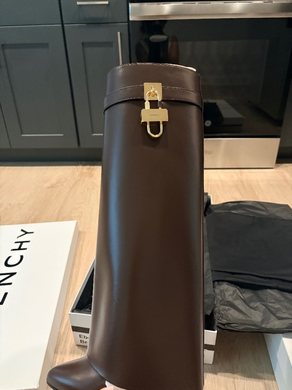 Ebony Brown Givenchy Shark Boots